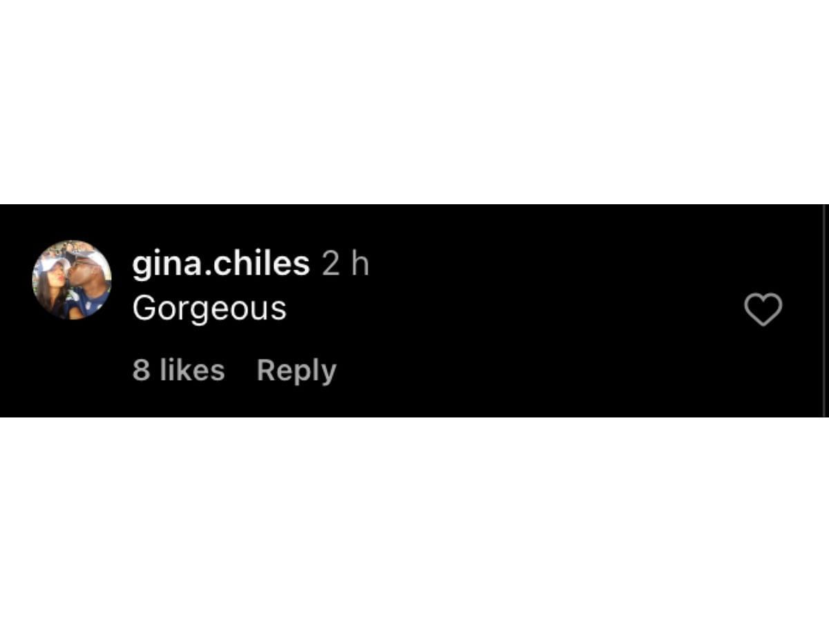 Gina Chiles’ comment on Instagram (@jordanchiles)